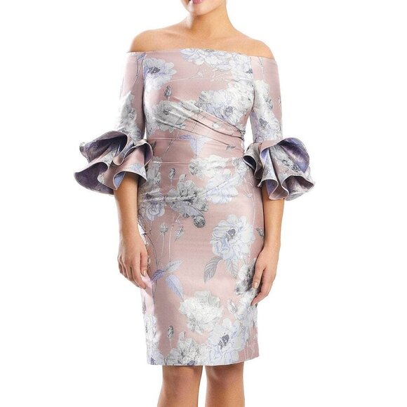 NWT Alexander by Daymor 1768S23 Printed Wedding Guest Desert Coral size 6 - Picture 1 of 5
